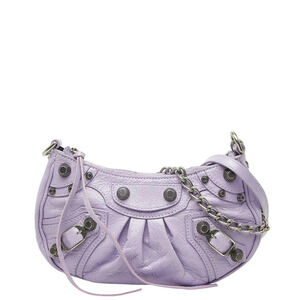 Balenciaga Le Cagole Handbag Shoulder Bag Purple Leather